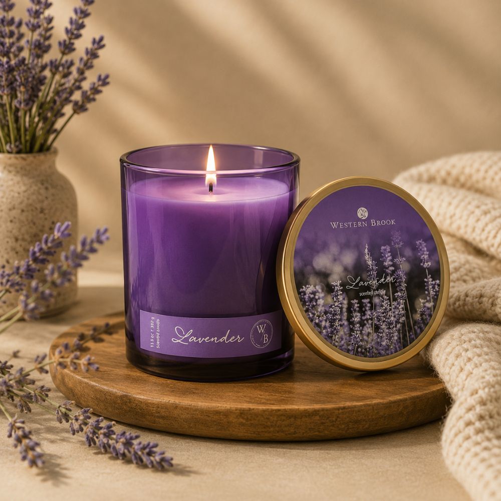 -Lavender ilmkerti 2 þráða ilmkerti 13.5 oz