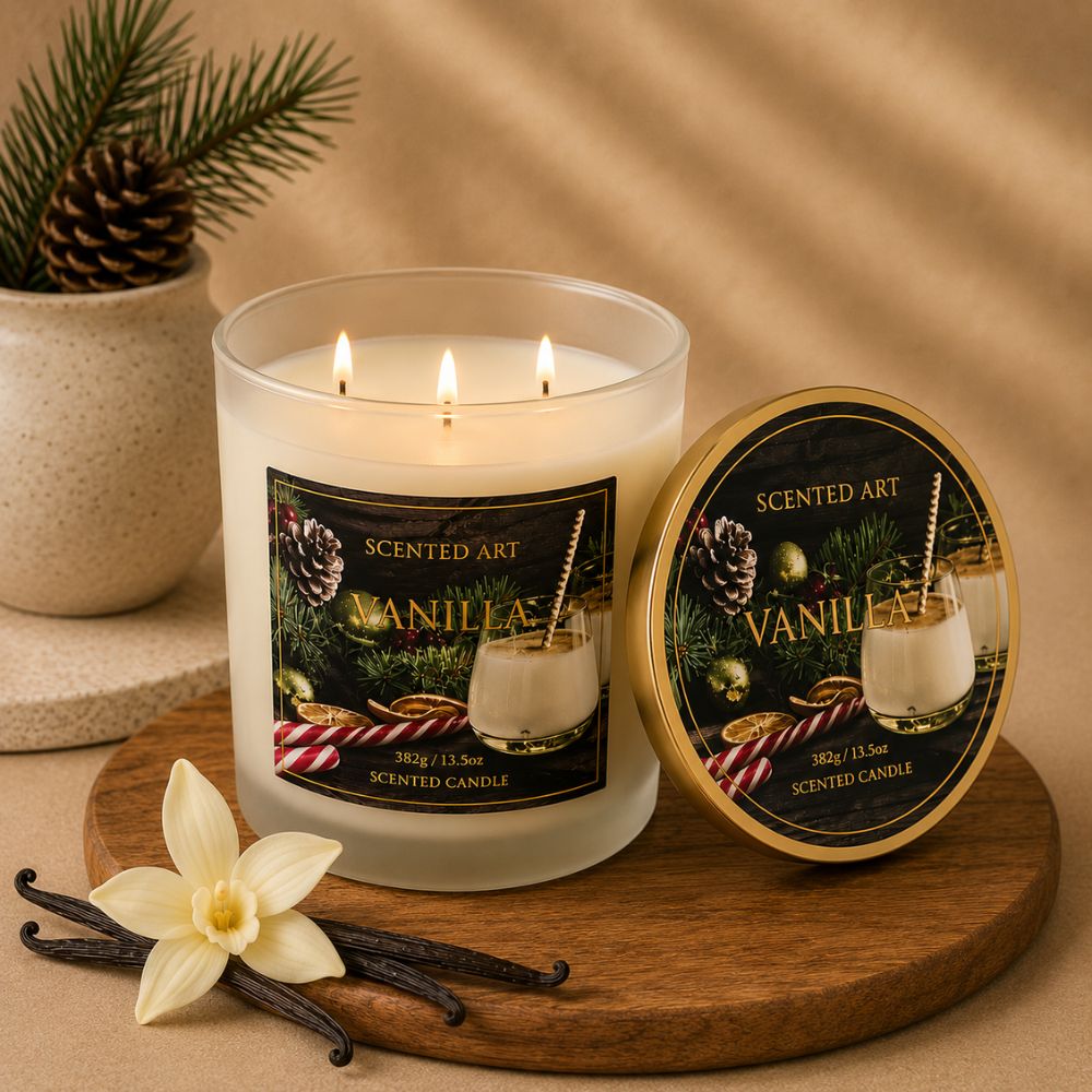 -Vanilla 3 þráða ilmkerti 14oz