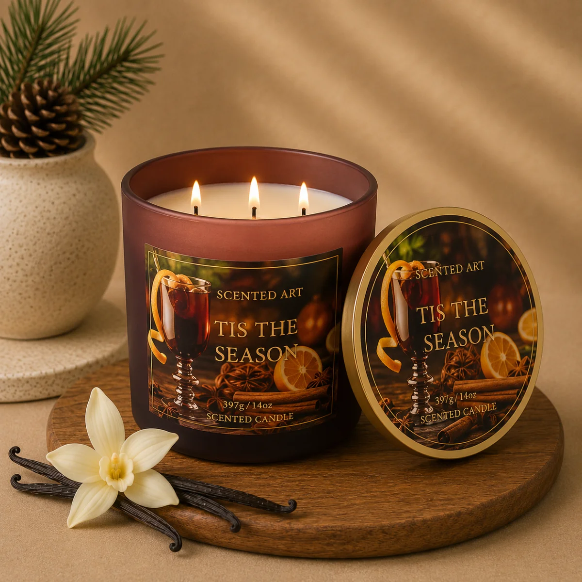 -Tis the Season 3 þráða ilmkerti 14oz