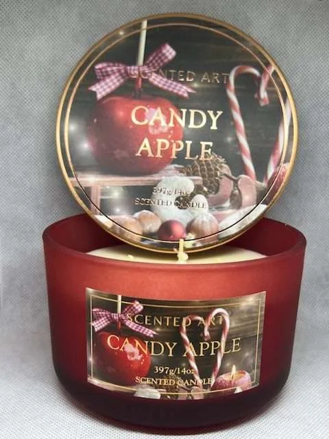 -Candy Apple 3 þráða ilmkerti 14oz